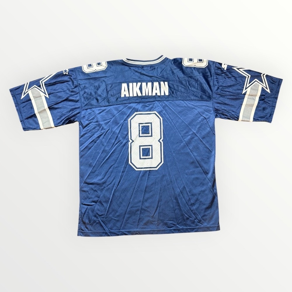 Vintage 1995 Starter Dallas Cowboys Troy Aikman Jersey Navy Blue Mens XL 52 USA
